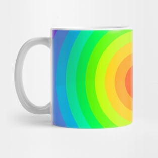 Colourful Rainbow Circle Light Coloured Mug